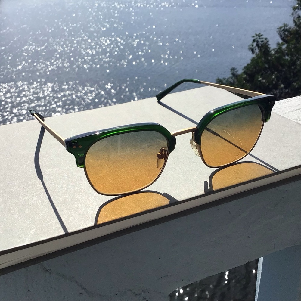 tens Filter Your World Rare Larsson Green Tropic High Sunglasses Metal Frame - Picture 8 of 16
